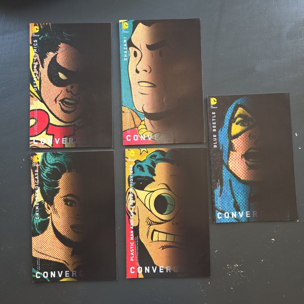 DC Comics Convergence Variant Cover Art Postcard Set 5 Robin Shazam Blue Beetle